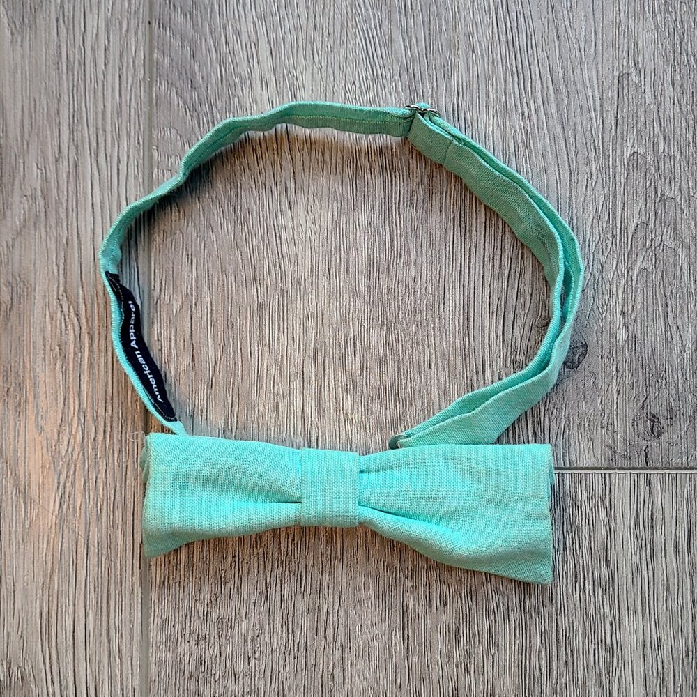 deadstock American Apparel turquoise adjustable bowtie